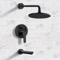 Matte Black Tub and Shower Faucet Set
